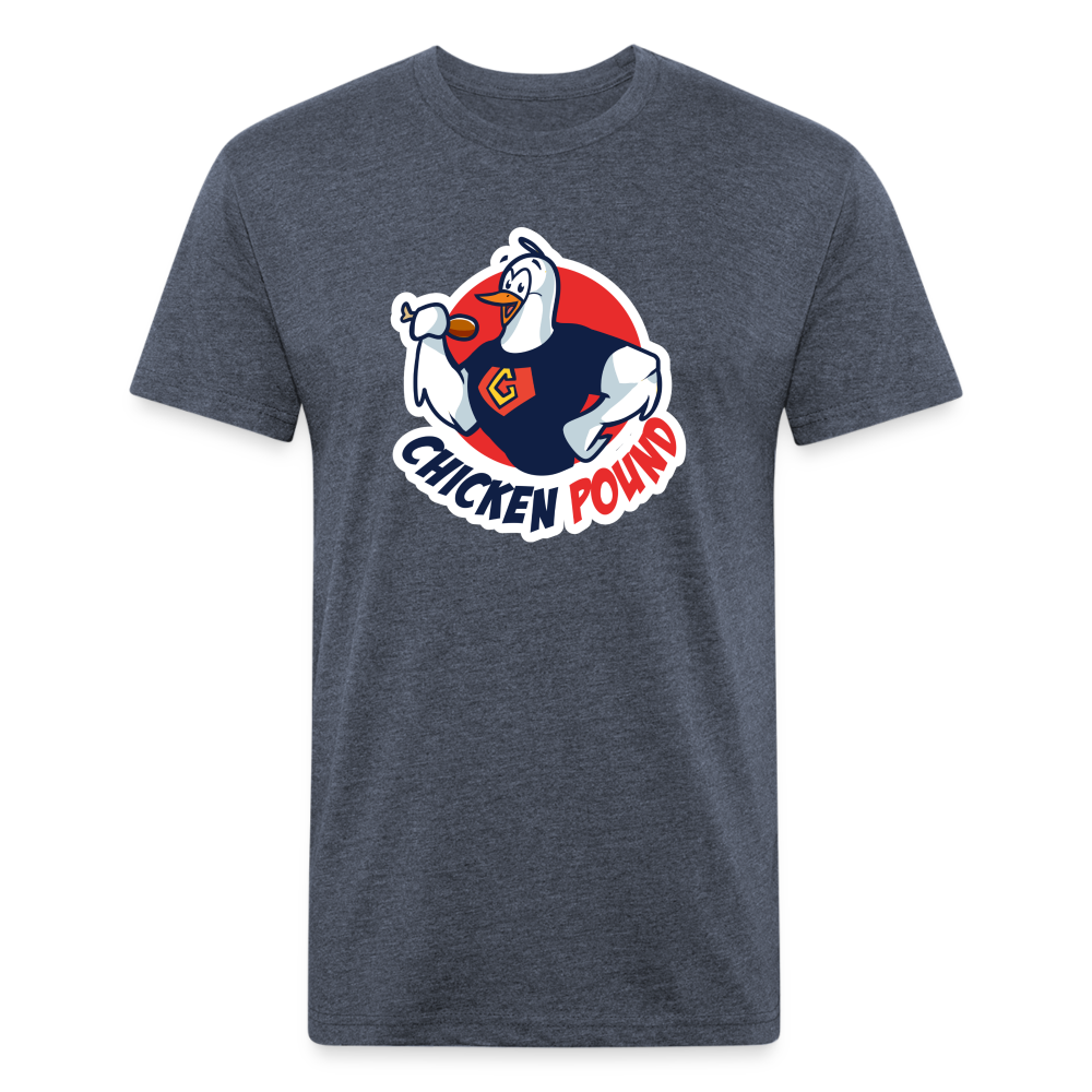 Chicken Pound Logo T-Shirt (Unisex) Next Level - heather navy