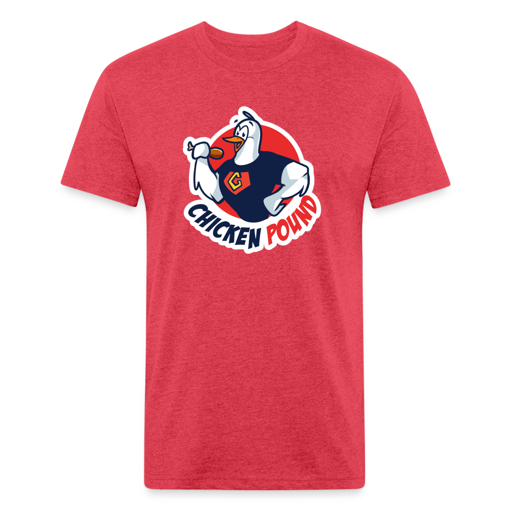 Chicken Pound Logo T-Shirt (Unisex) Next Level - heather red