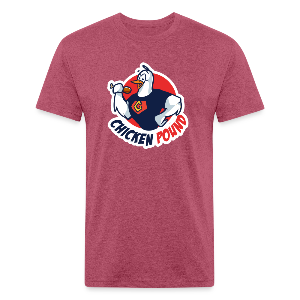 Chicken Pound Logo T-Shirt (Unisex) Next Level - heather burgundy