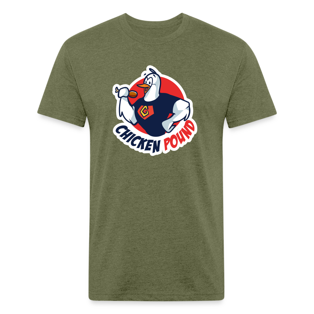 Chicken Pound Logo T-Shirt (Unisex) Next Level - heather military green