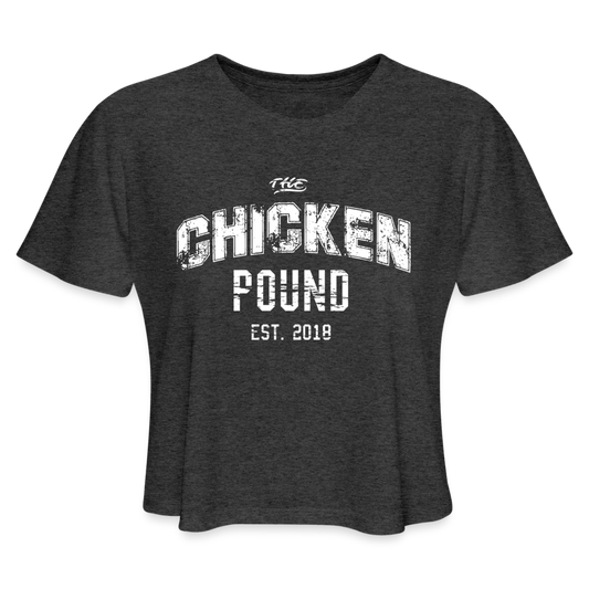 Chicken Pound Crop Top - deep heather