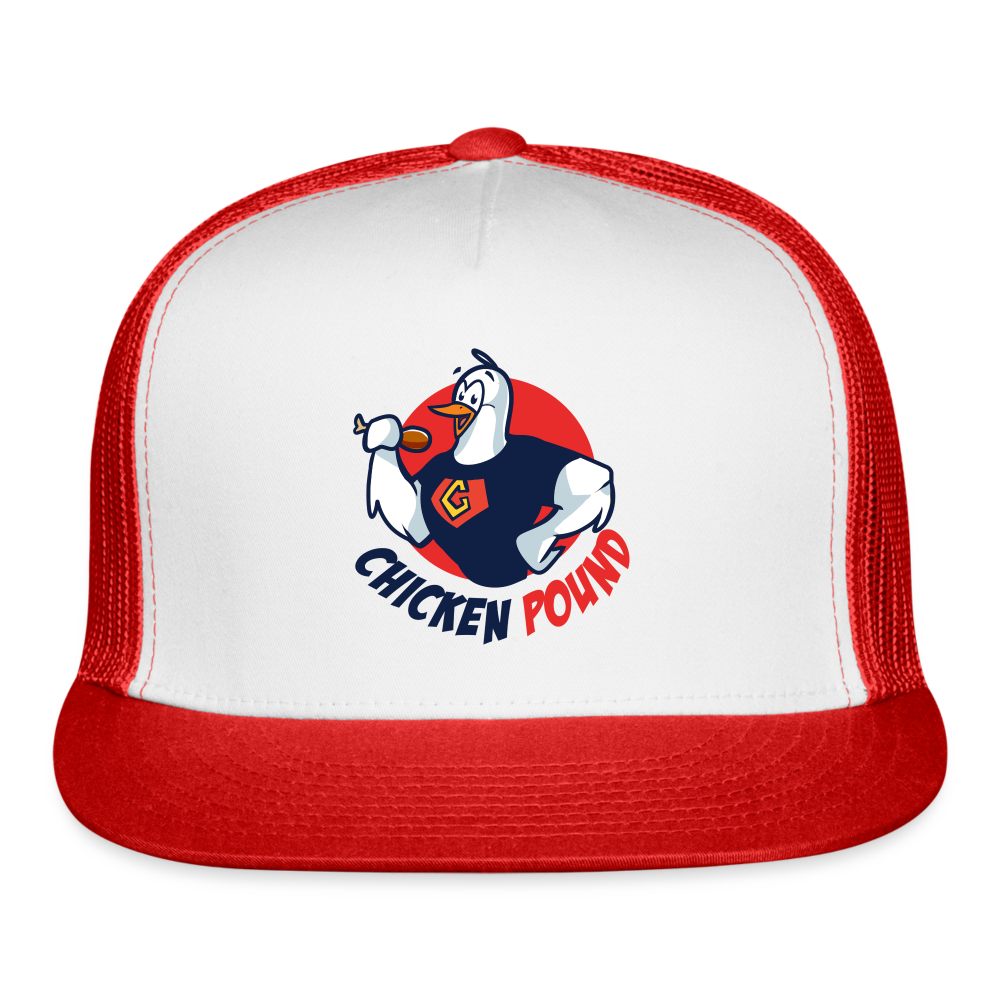 Trucker Cap - white/red