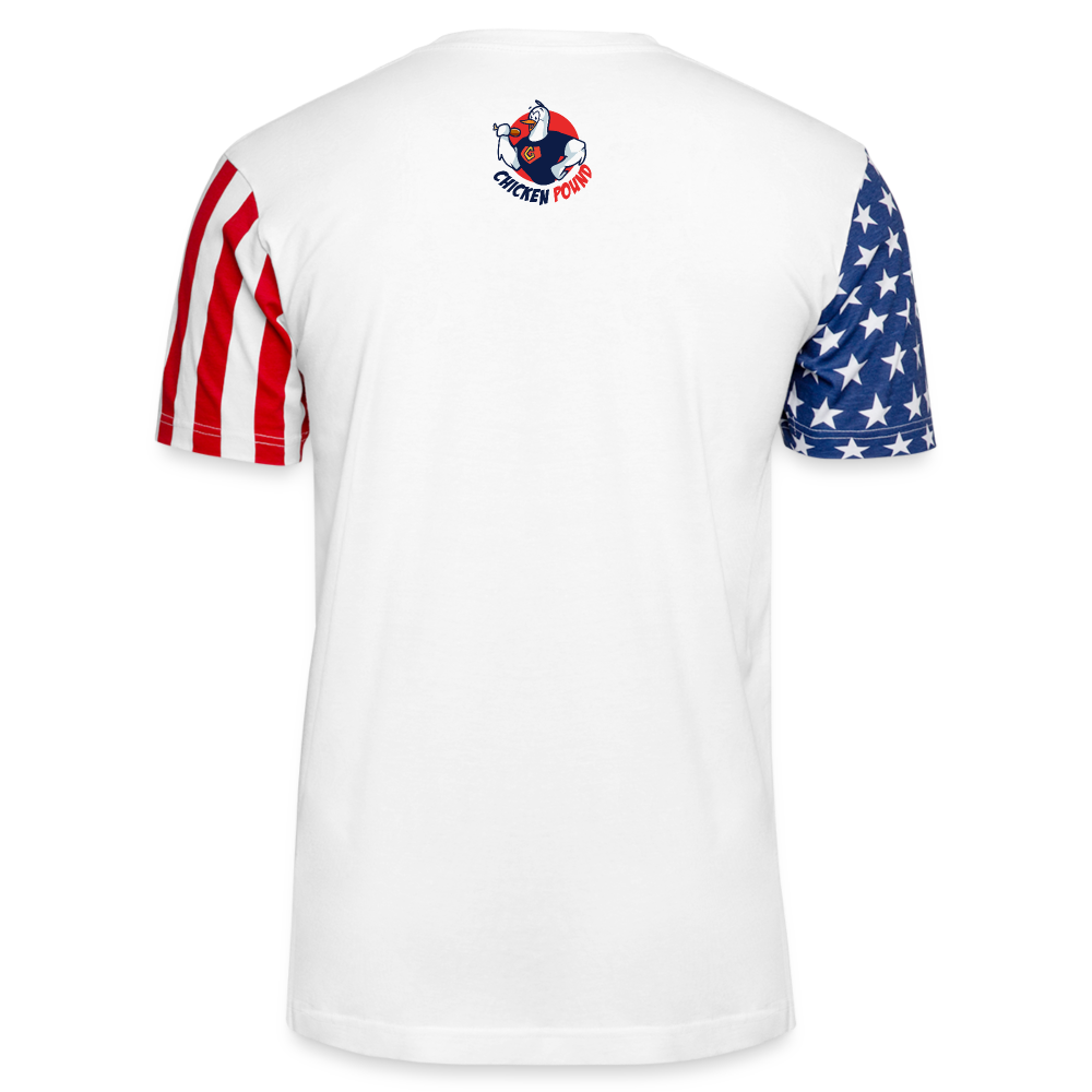 Adult Stars & Stripes T-Shirt | LAT Code Five™ 3976 - white