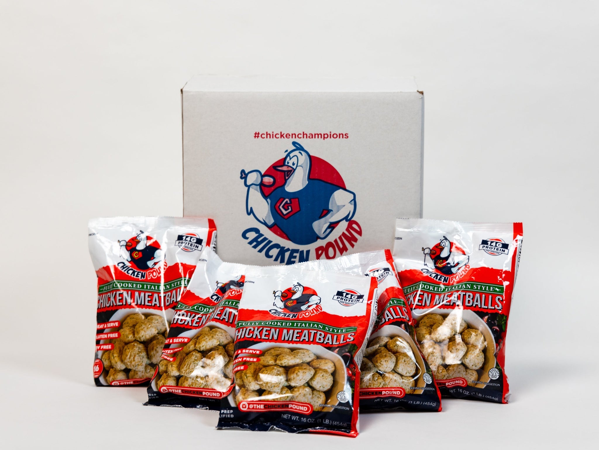 Bulk Pack- Italian Style Chicken Meatballs (5- 1 pound bags)