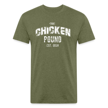 The Chicken Pound (Unisex) Next Level - heather military green