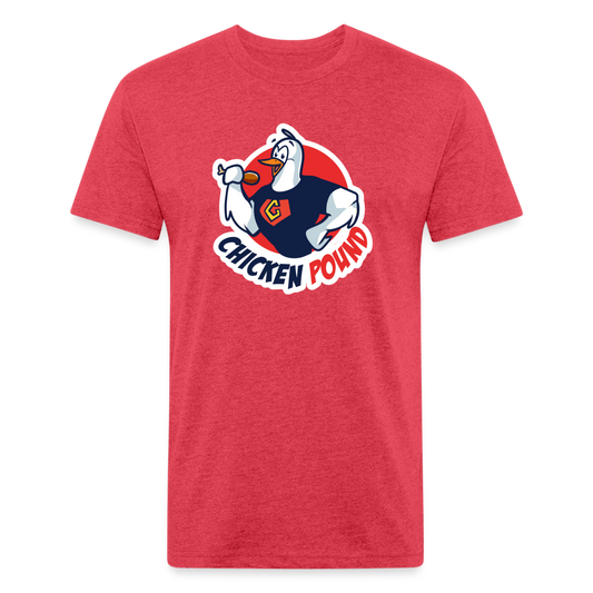 Chicken Pound Logo T-Shirt (Unisex) Next Level - heather red