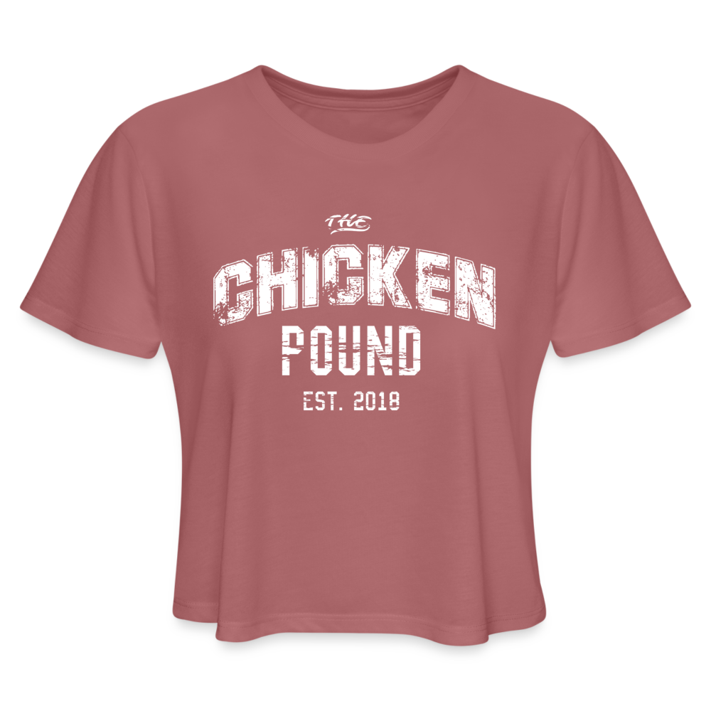 Chicken Pound Crop Top - mauve